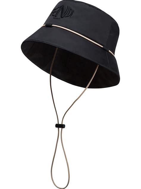 fendi ff motif bucket hat|Black mink bucket hat .